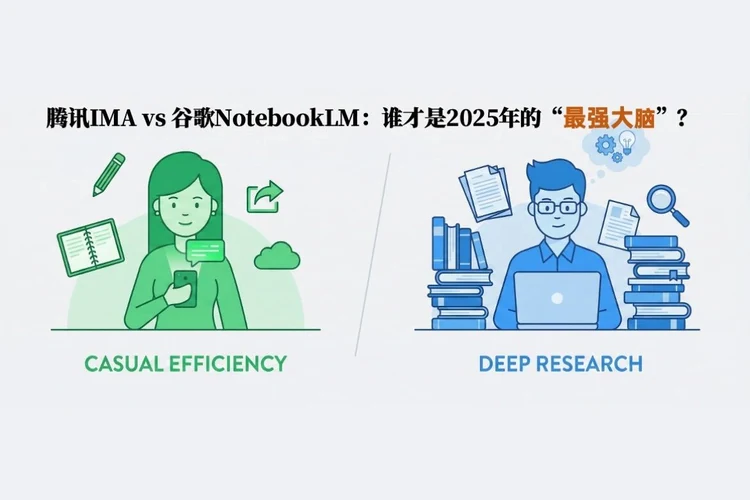 腾讯 IMA vs 谷歌 NotebookLM：谁才是 2025 年的「最强大脑」？