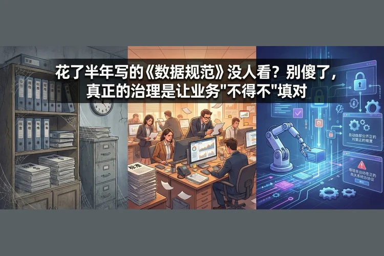 花了半年写的《数据规范》没人看？别傻了，真正的治理是让业务「不得不」填对